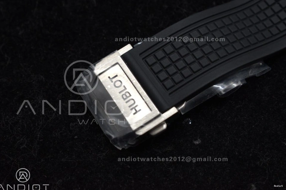 Strap 1:1 Edition Black Best Rubber Unico BBF Titanium on Bang 42mm Square A1280 Skeleton Dial 1120